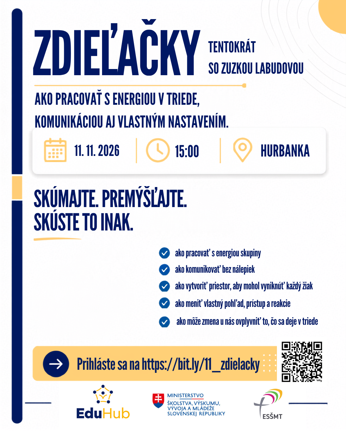 Plagát podujatia Ako pracovať s energiou v triede